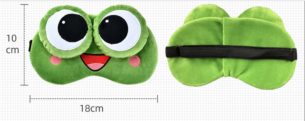 Frog Plush Sleep Mask Cute Sleeping Eye Cover For Children Lovely Blindfold Sort Plush Eyes Bandage Women Travel Warm Relax Nap