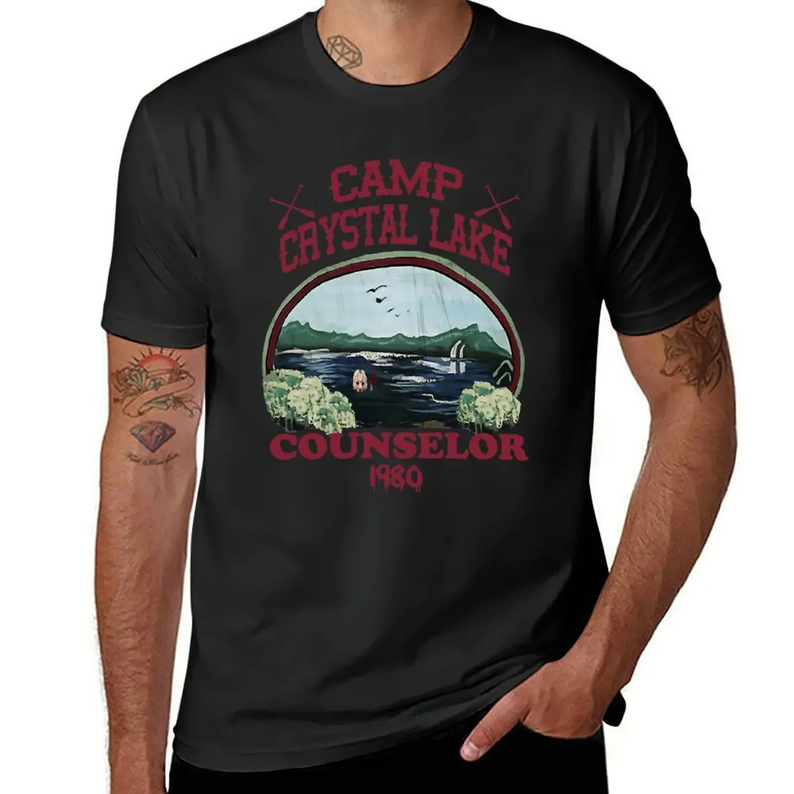 Camp Crystal Lake Counselor T-Shirt plus size clothes man clothes vintage t shirts Men's t-shirts