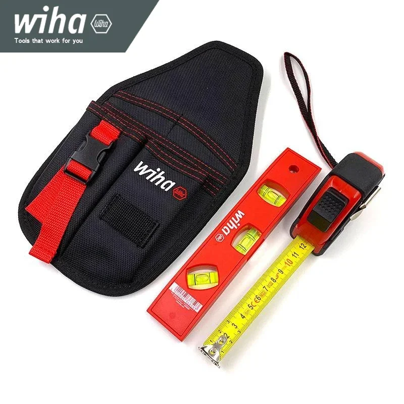 Wiha 6-in-1 Tool Kit Belt Pouch Insulated Pliers Inductive Stylus Insulated Screwdriver Tape Measure Horizontal Ruler 90028C