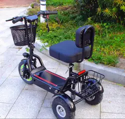 Foldable Electric Tricycle, High Power, Third Gear, Adjustable, Leisure, Commuting, Vehice, 11 Inch, 48V, 350W, Range 40-50km