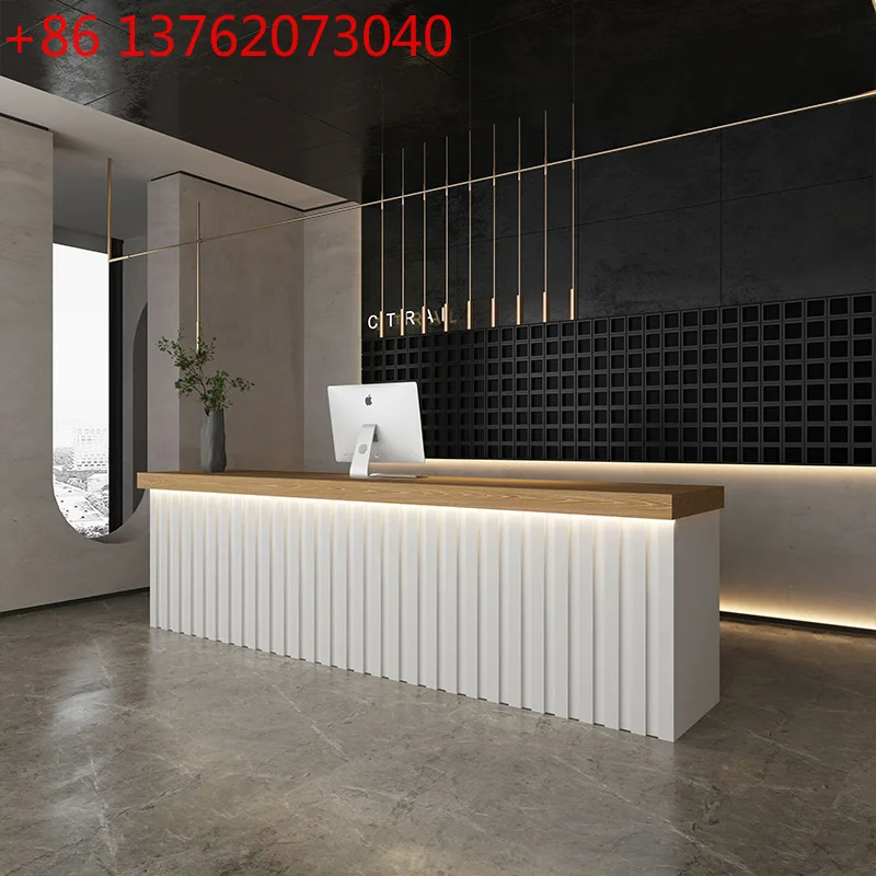 Modern simple store front desk clothing store cashier beauty salon paint bar