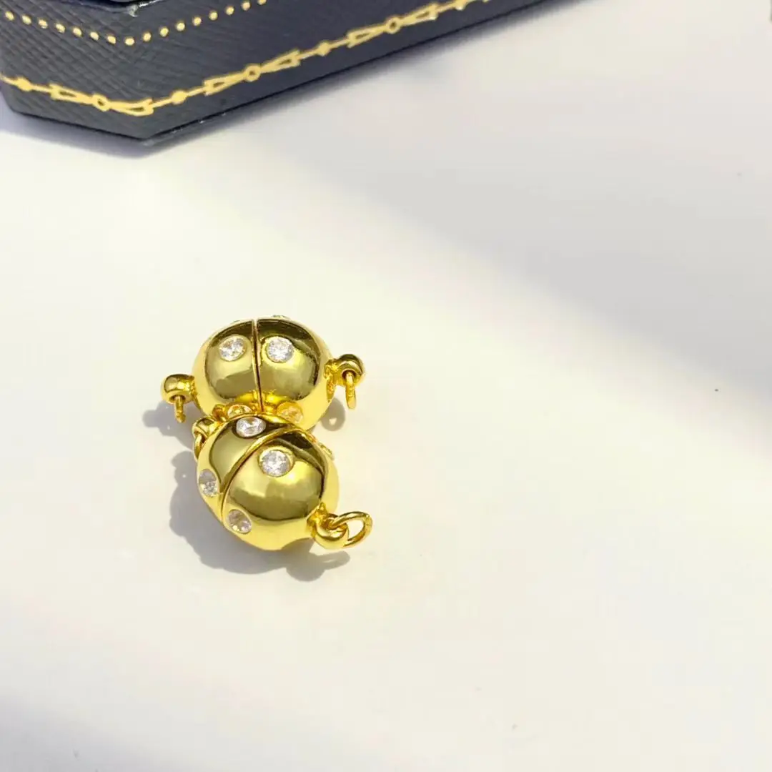 

Wholesale DIY Magnetic S925 Sterling Silver Pendant Necklace Bracelet Clasp Hook Accessories for 8-12mm Pearls 5pcs/lot