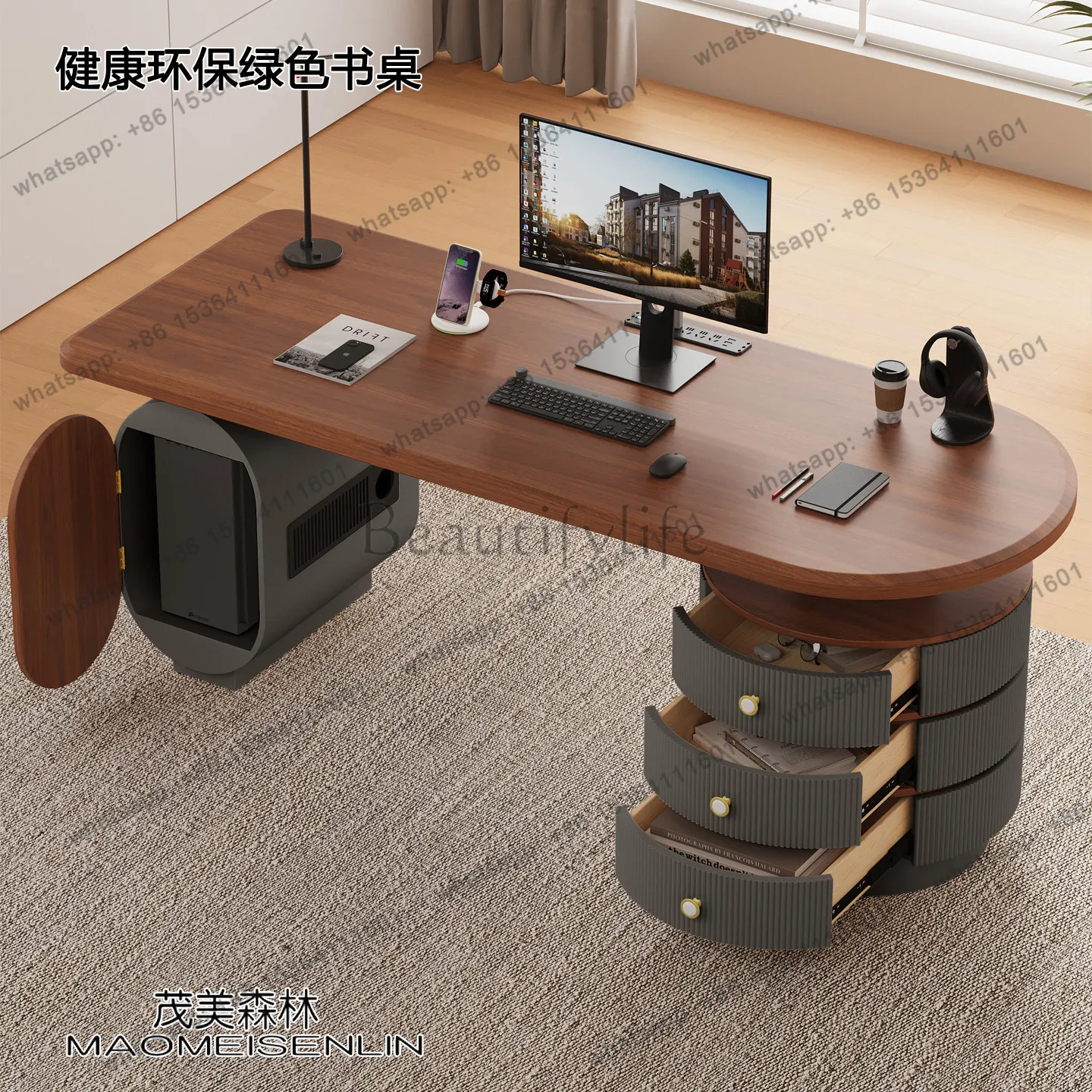 Computer desk Italian minimalist home medieval style boss desk