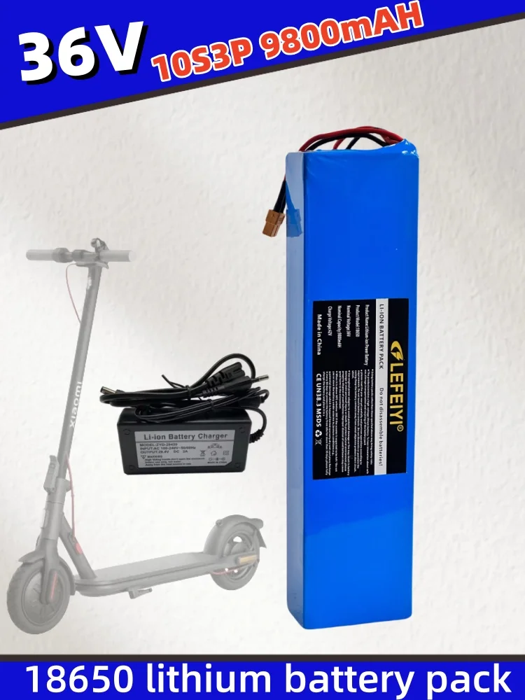 

36V 9.8AH suitable for KUGOO S1, S2, S3, M2, Xiaomi M365, JOYOR A3 F1 F3 Y1 X1, battery with BMS