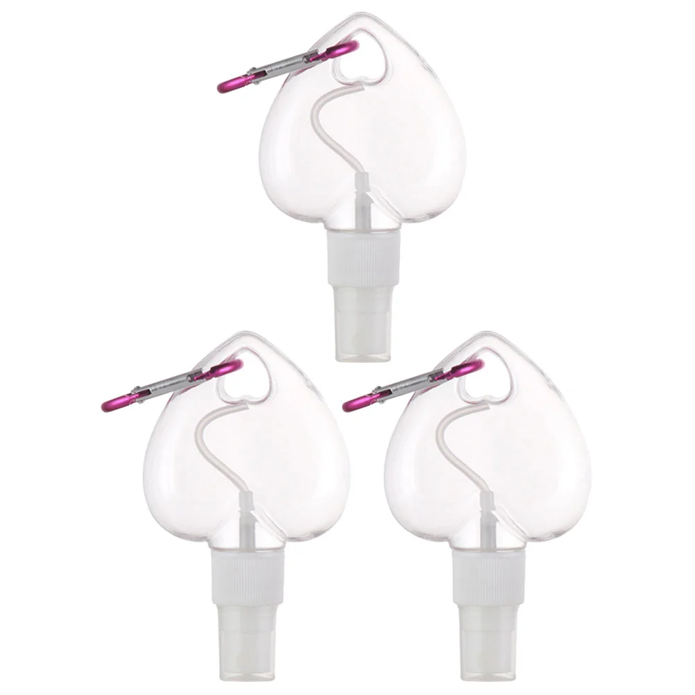 3 PCS Bottle Perfume Storage Bottles Carabiner Design Leakproof Pet Travel