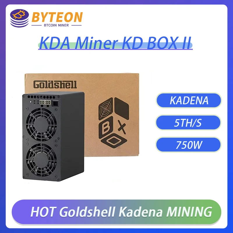 

Goldshell KD BOX II 5TH/s 400W KDA Miner с блоком питания 750W Kadena Asic Miner Goldshell Box Miner Kd box 2 Хорошо для домашнего добыча