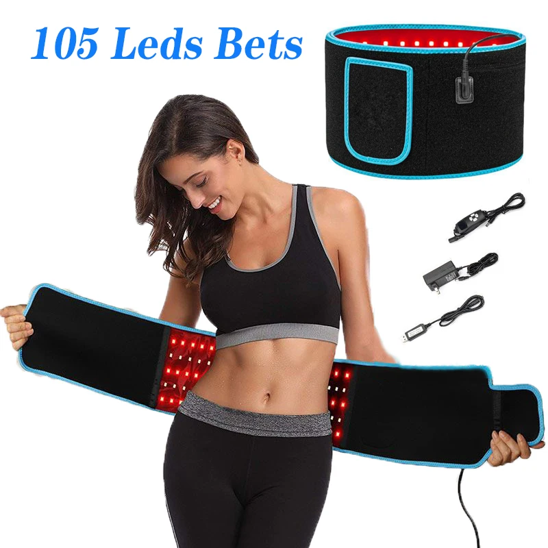 

Near Infrared&Red Light Therapy Wrap Belt 660nm&850nm for Body Pain Relief Wearable Pad for Waist Back Stomach Muscle Beauty