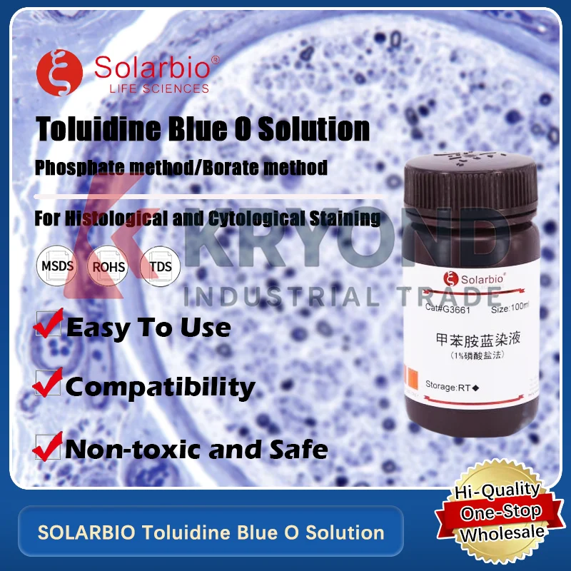 

SOLARBIO Toluidine Blue O Solution для микроскопических окрашиваемых и лабораторных исследований. Оригинальный продукт.