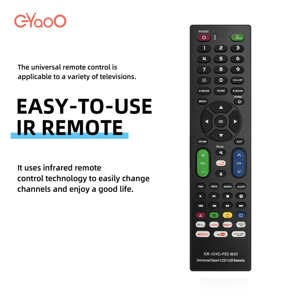 Control remoto universal para TV RM-014S+ compatible con cualquier marca, necesita configuración 3