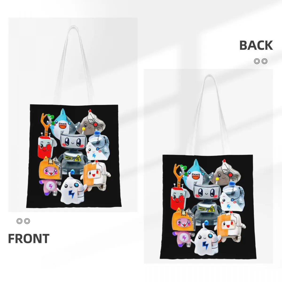 Rocky Lankybox Lanky Box Shopping Bags Women Canvas The Tote Bag Foldable Girls Shoulder Tote Travel Handbag