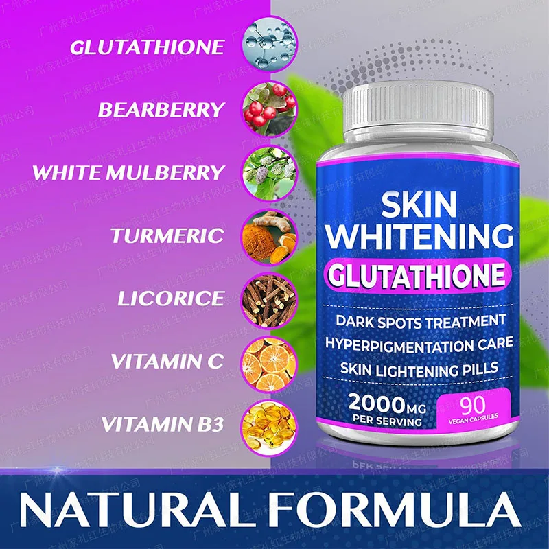 90 Glutathione Whitening Capsules Dietary capsules that change the maintenance of skin condition and shape antioxidants