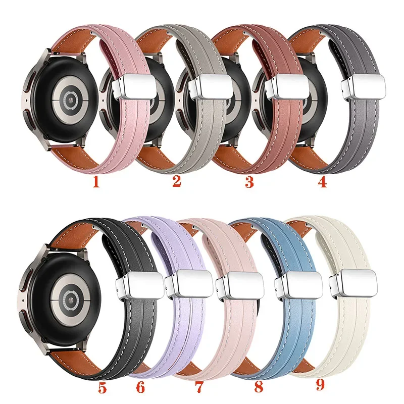 20/22mm Band Fashion Leather Magnetic Buckle Strap For Huami Amazfit GTS 4 mini GTS2 GTS3 GTS4 For Pace / Stratos 2 2S 3