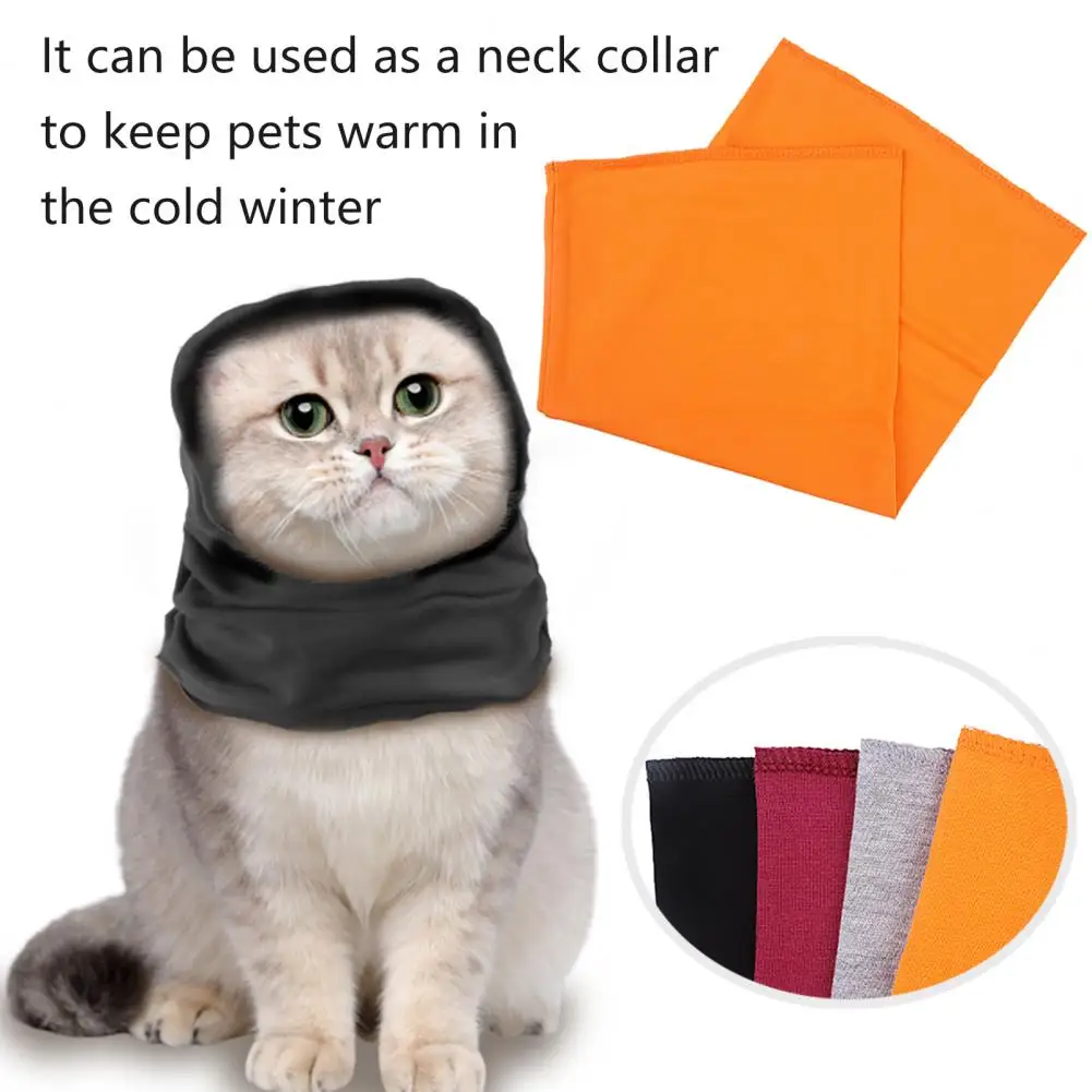 Pet Ear Cover High Elastic Noise Reduction Anxiety Relief Warm Soft Dog Cat Snood Head Cover Ear Wrap Hood Scarf Pet Supplies