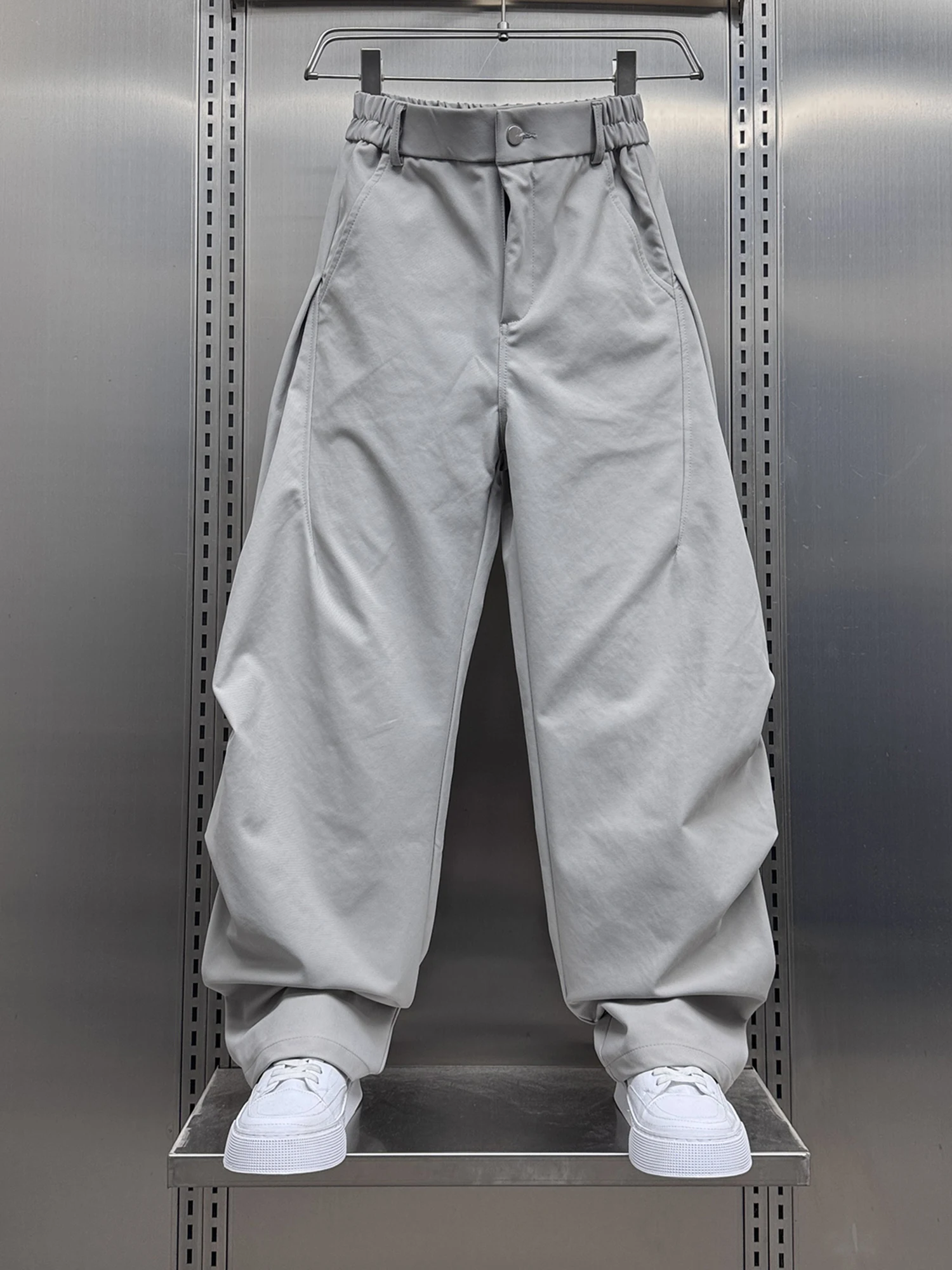 

Мужские повседневные брюки свободного прямого кроя в стиле High Street, модные американские широкие спортивные брюки для мужчин, осень 2025