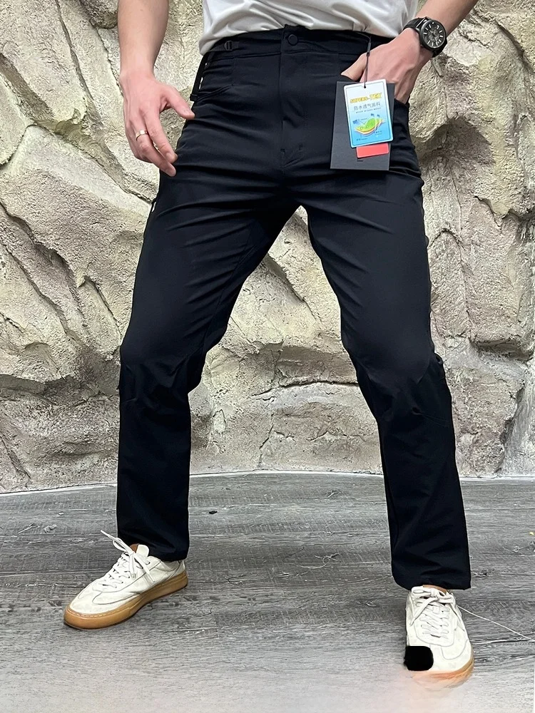 Busin Series 4D Tailoring Dunne Qui Dry Casual Broek Heren Knieschijf Pouch Ontwerp Rechte Been Broek Zomer Jeugd Faion