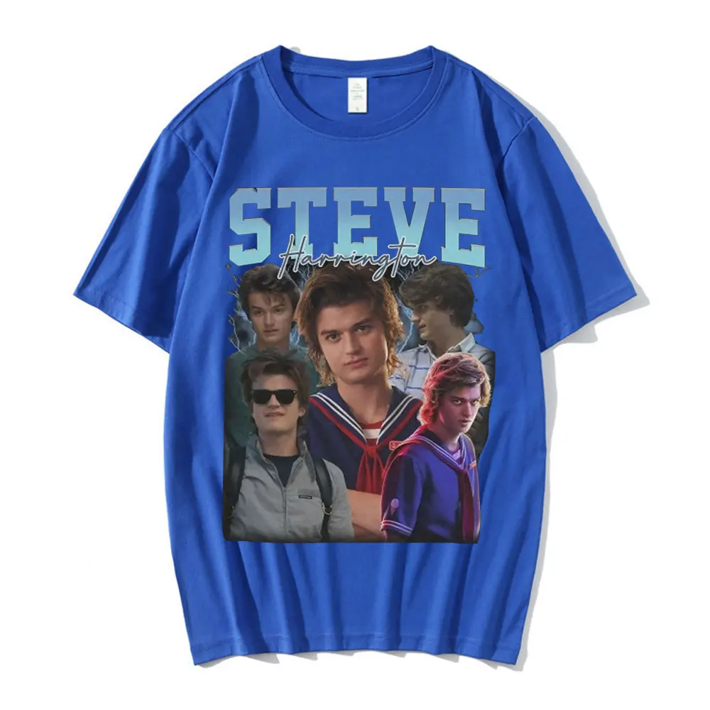 Steve Harrington T-shirts Men\'s Graphics Print T-shirt Unisex Short Sleeve Oversize Pure Cotton T Shirt Harajuku Streetwear