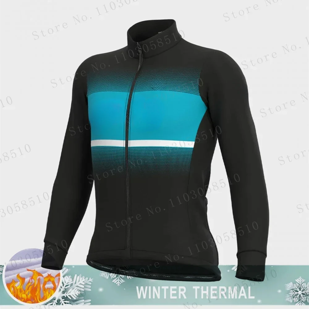 Men\'s Winter Cycling Jacket Warm Long Sleeve Weatherproof Windbreaker MTB Road Bike Bicycle Fleece Sports Cycling Clothing Coat