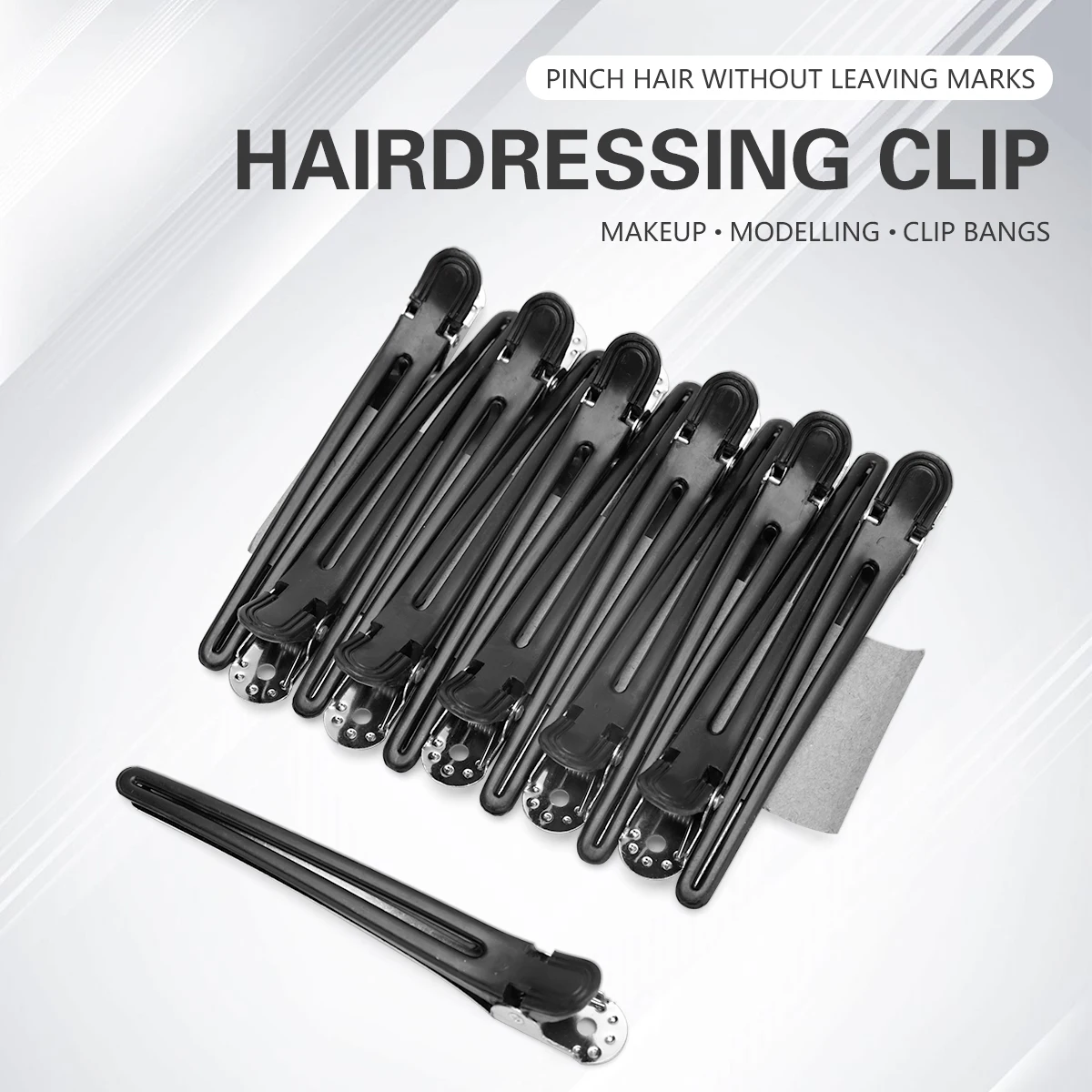 

12Pcs Hairdressing Clamps Claws Section Clips Plastic Alligator Hairpin Salon Hair Clips Styling Barbershop Supplies