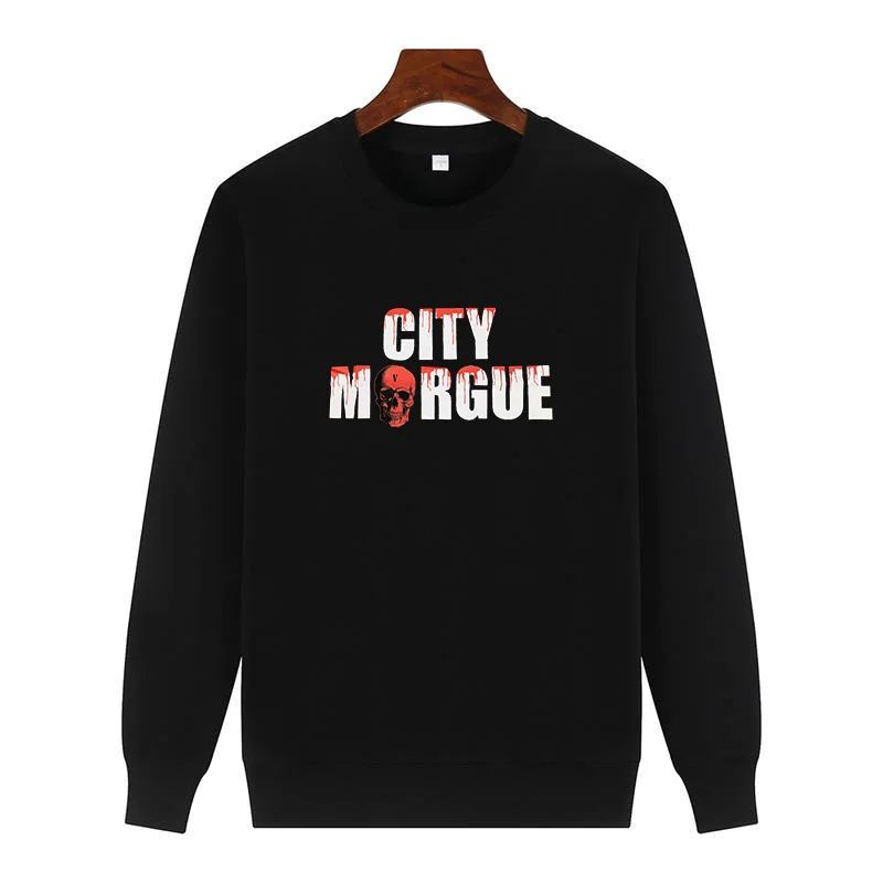 City Morgue Dogs II graphic sweatshirts fleece Round neck hoodie cotton thick sweater hoodie For all ages Men's clothing