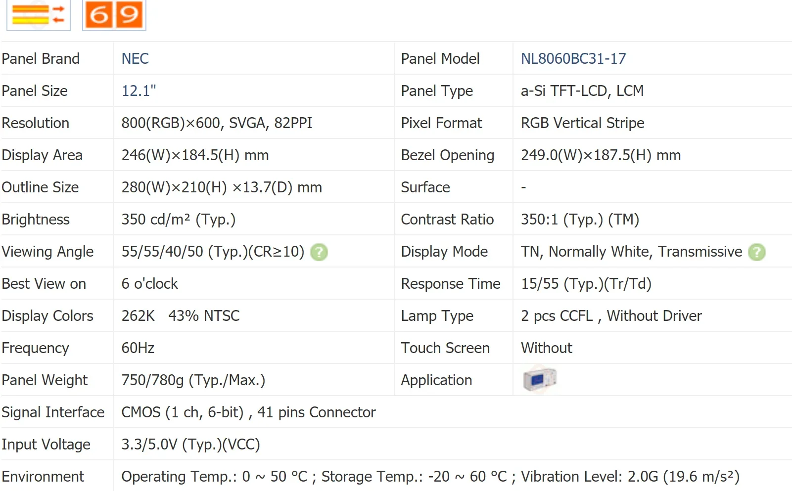 Original 12.1 นิ้ว LCD NL8060BC31-17 Original & A + เกรดสต็อกทดสอบทํางานก่อนจัดส่ง
