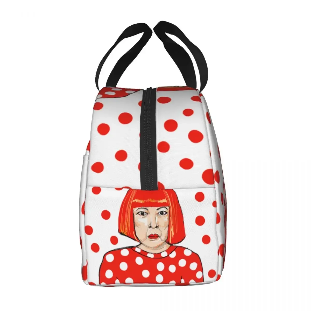 Yayoi Kusama Abstract Art Insulated Lunch Bag for Women Resuable Cooler Thermal Lunch Box Kids School Work Food Tote Bags