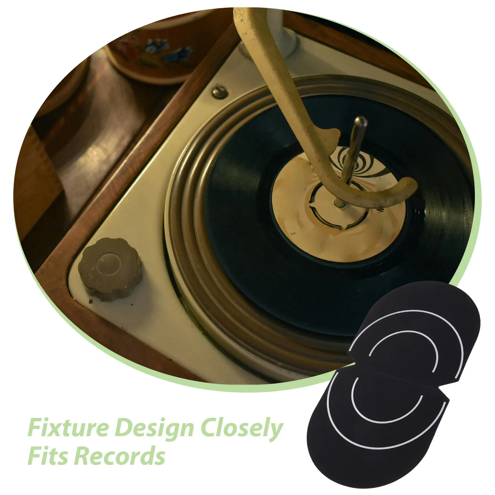 2Pcs Vinyl Record Protector Mitt Soft Anti Static Cleaner Handler for Safe Handling Avoiding Dirt Fingerprints Record Supplies
