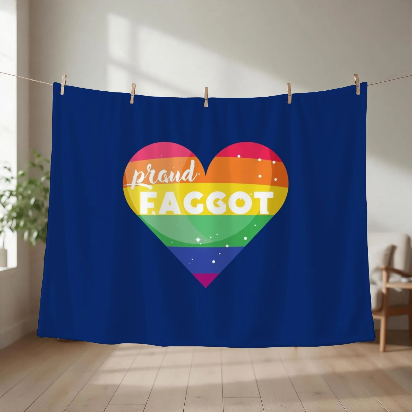 Proud faggot Throw Blanket couch cozy soft plush fuzzy picnic outdoor blanket