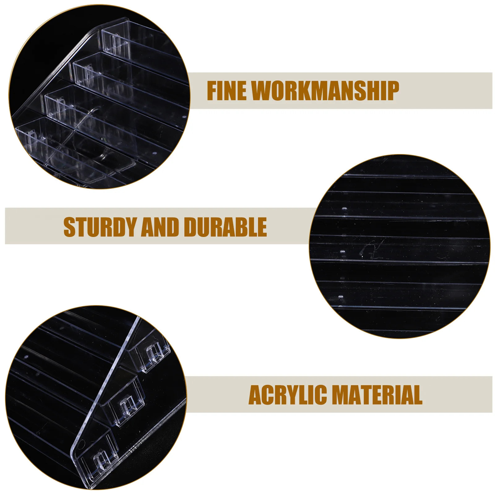 

Detachable 7-Layer Acrylic Lipsticks Display Rack Organizer Makeup Storage Holder Desktop Nail Polishes Organizer Stand