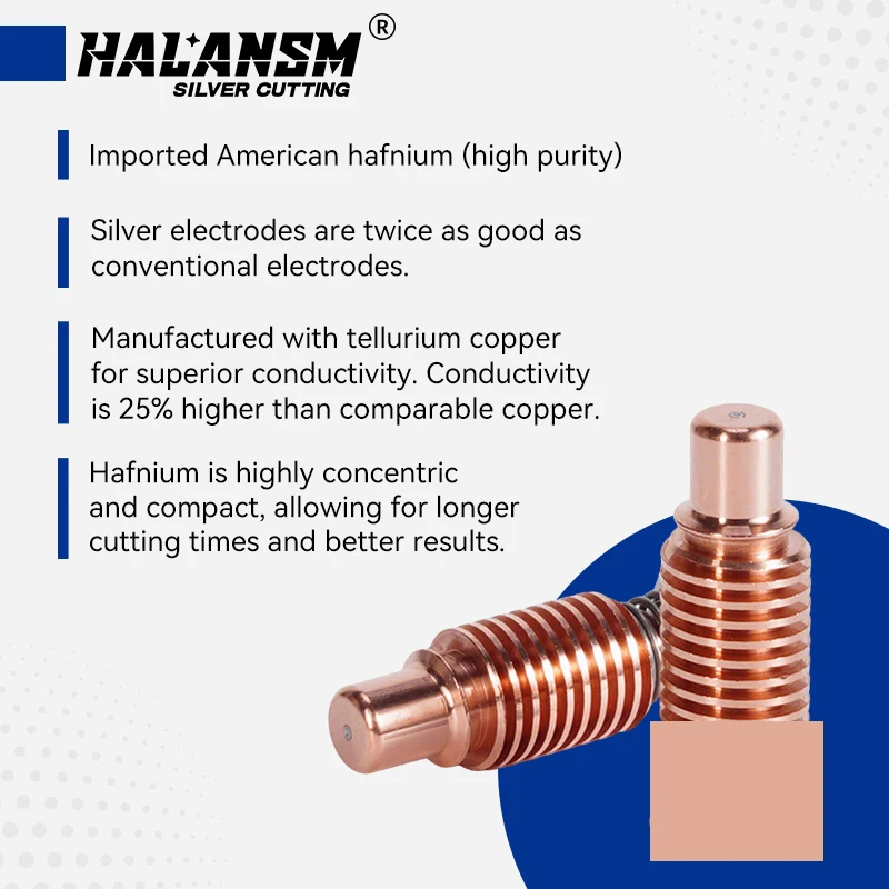 Imported copper hafnium wire plasma cutting nozzle 220975 420169 420158 420151 electrode 220971 shield  220976 420168