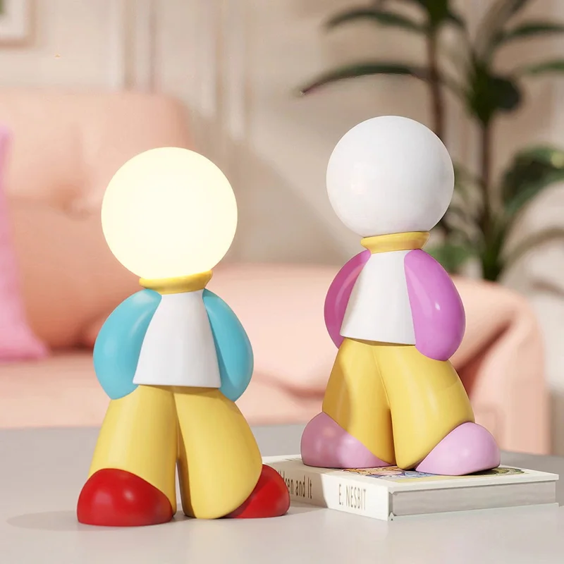 Dopamine Creative Character Statue Art Ornament Home Decor Bedroom Living Room Table Decoration Sculpture Birthday Gift Figurine