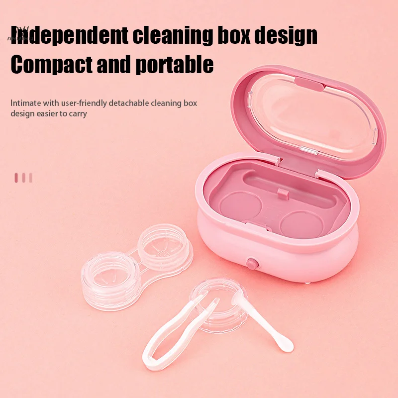 Contact Lens  Cleaning Machine Remove Tear Protein Beauty Pupil Storage Cleaning Container Travel Portable Cleaner