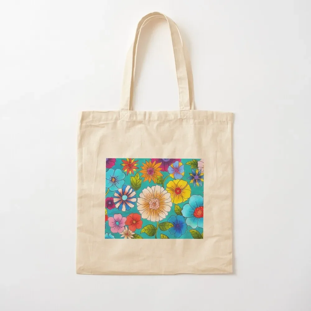 

Vibrant Floral Pattern Tote Bag Shopper handbag female bag Bag