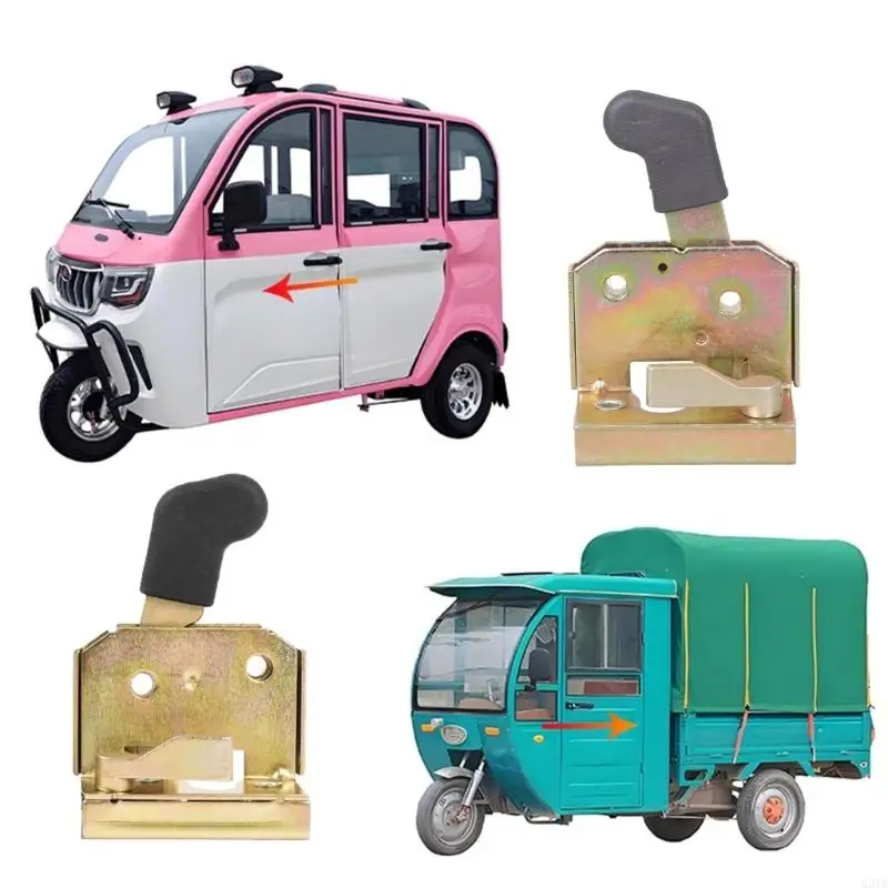   Heavy Duty Door Handle Lock Latches Metal & Plastic Door Locking Handle for Electric Tricycles & Construction Vehicles