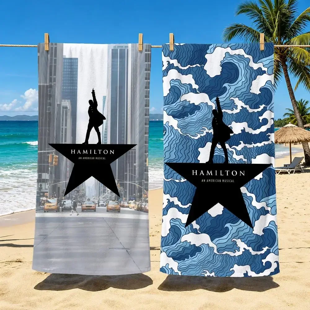 Musical H-Hamilton Towel Towel beach towel, quick drying absorbent bath towel for Swim,Gym,Camping,Outdoor hot