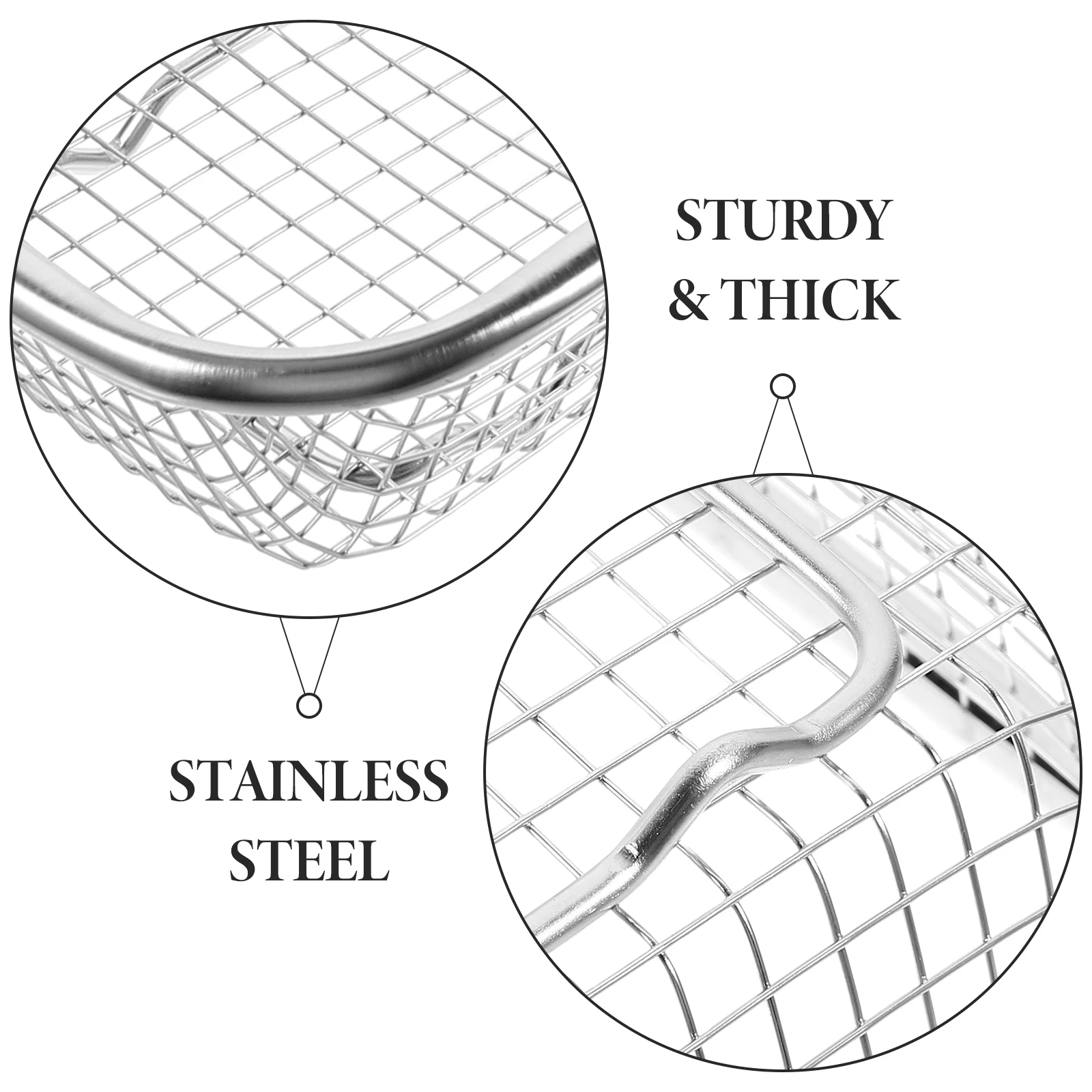 

Thickened Drain Basket Fruit Vegetable Sieve Kitchen Sink Storage Strainer Stainless Steel Colander drain basket storage basket