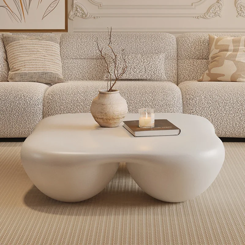 Design sense special-shaped cloud coffee table cream wind  high-end paint coffee table modern simple living room hom
