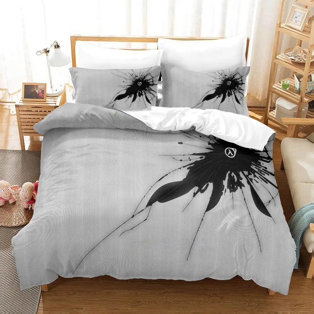 New Game Half Life Bedding Set Single Twin Full Queen King Size Bed Set Adult Kid Bedroom Duvet cover Sets Anime Bed Sheet Set