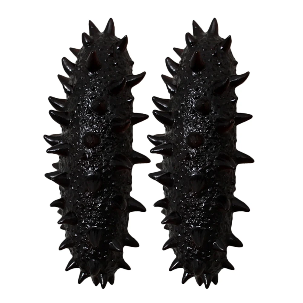 

2 Pcs Artificial Sea Cucumber Fake Food Model Simulated Decor Prop Cabinet Educational Models