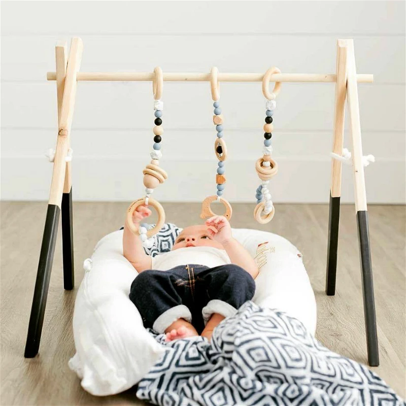 

Ins Nordic Wooden Fitness Equipment Frame Baby Gym Newborn Children's Room Decoration Crafts Home Accessories