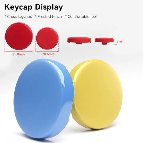 Imagen 2 del producto Alta42 Hitbox Cross Keycaps para controlador Arcade sin palanca Mini Hitbox tapas de botones coloridos DIY 20,6mm teclas de perfil bajo 8 piezas