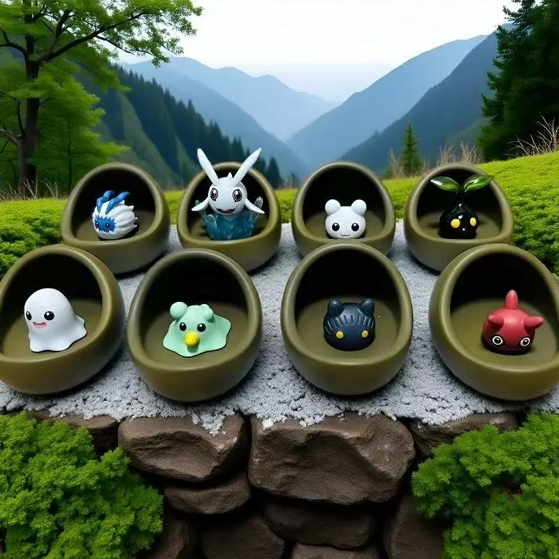 귀여운 디지몬 1세대 어린 시절 8개 세트 장난감 모델 애니메이션 피규어 장식품 컬렉션 어린이 생일 선물 3cm