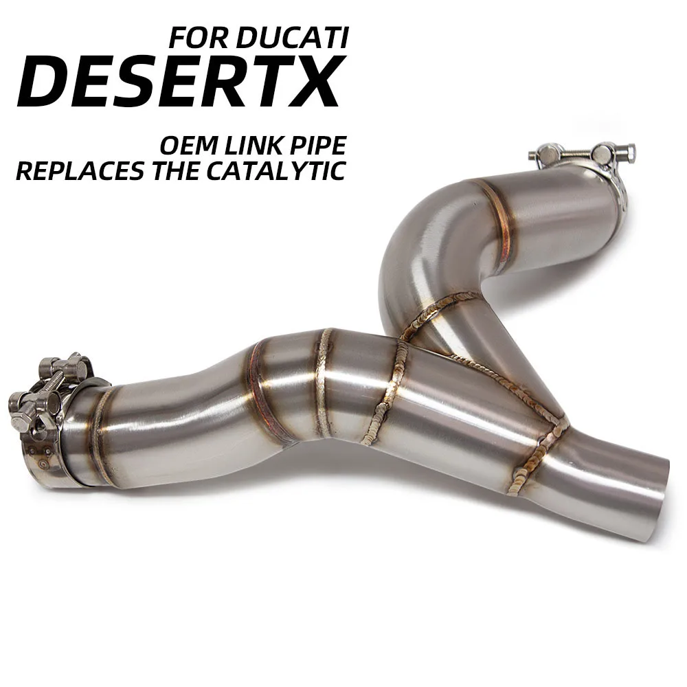 

For Ducati OFF-Road Moto Desert X 950 DesertX950 2022 2023 2024 Escape Middle Link Pipe Stainless Original Dirt Motorcycle Tube