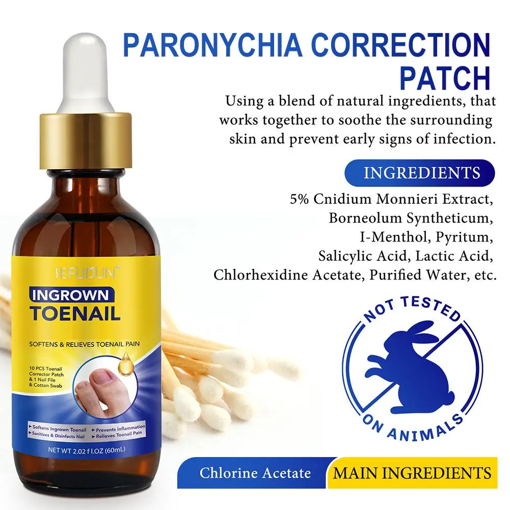 مجموعة ملصقات تصحيح الأظافر المقاومة للماء لتصحيح أظافر القدم الغارزة، علاج الداحس، استعادة العناية بالأظافر #4