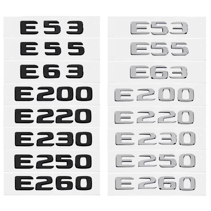 ABS Car Body Sticker Rear Tail Badge Emblem for Mercedes Benz E53 E55 E63 E200 E220 E230 E250 E260 E Class