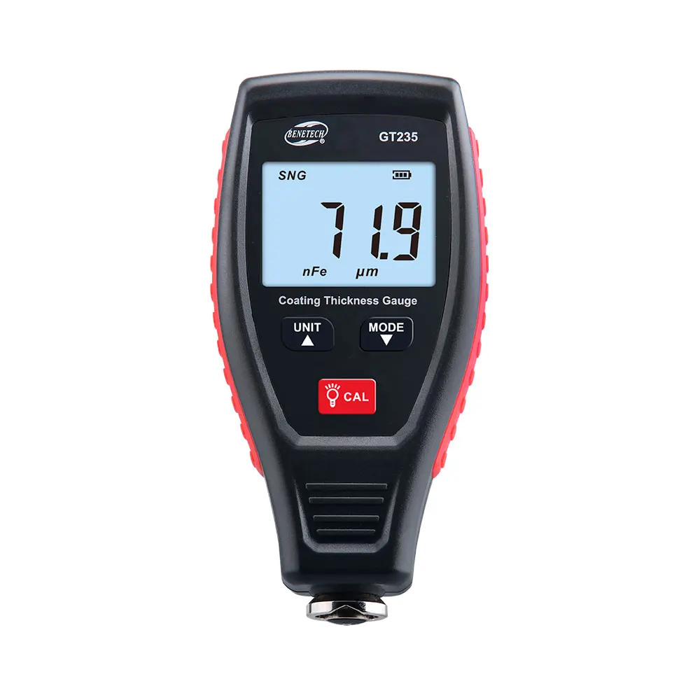 Smart Car Coating Thickness Gauge 0~1800μm LCD Display Auto Identify Fe NFe Automobile Metal Film Paint Inspection Meter 70.8mil