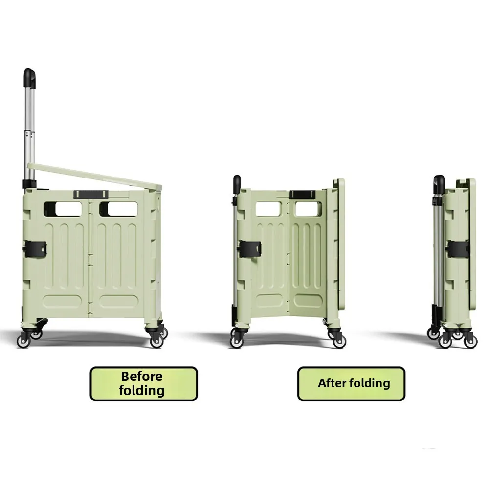 

Outdoor multifunctional small cart, lightweight and portable, foldable shopping cart, pull rod camping cart