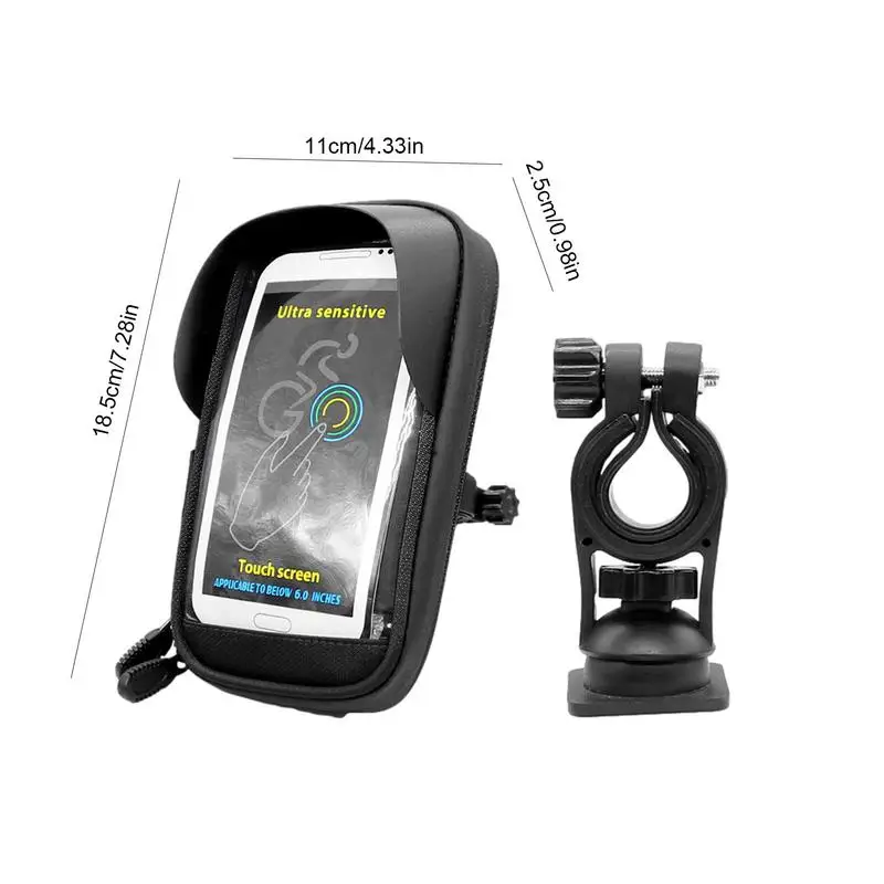Fiets Frame Telefoon Mount Waterdichte Telefoonhouder Regenhoes Fiets Telefoon Tas Tpu Gevoelige Touchscreen Behuizing Fiets Tas Voor Telefoons