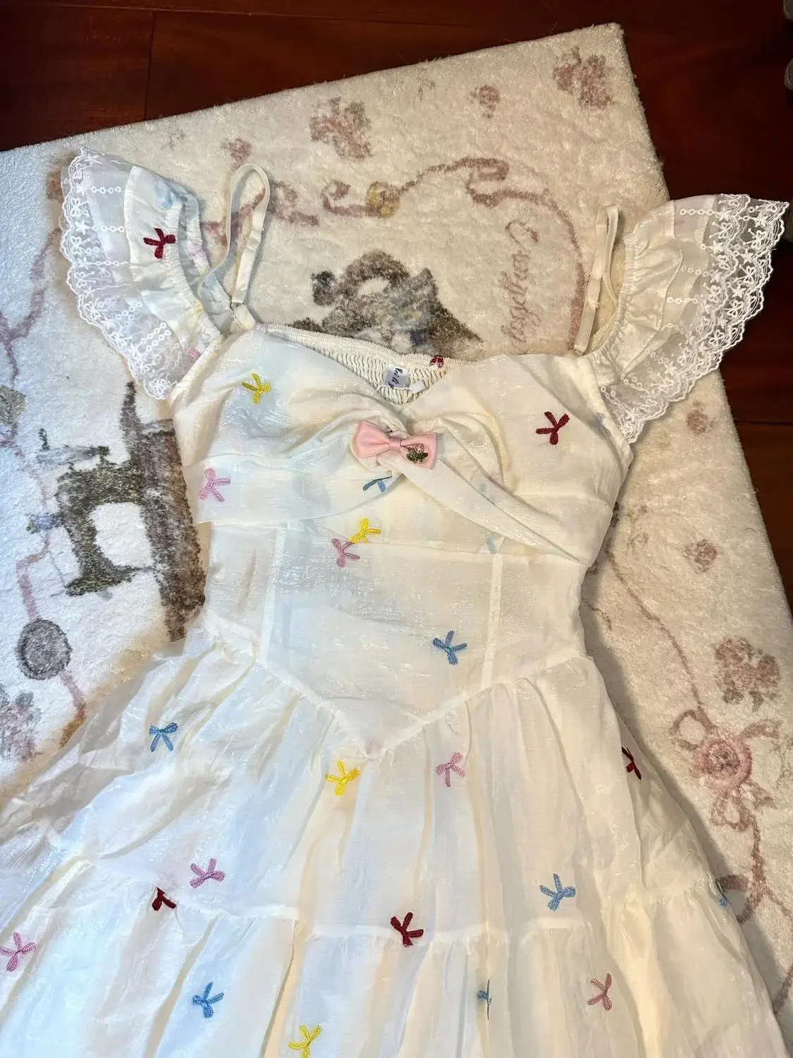 Summer Y2k Dresses Women Clothes Sweet Girl Cute White Korea Slim 2000s Lace Bow Short Dress Kawaii Harajuku Gothic Dress 2025