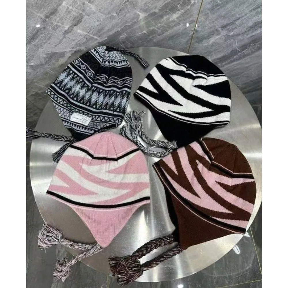 

Роскошные наушники, вязаная шапка Lei Feng, зимняя уличная спортивная шапка для отдыха, холодная погода для мужчин и женщин, высококачественный праздничный подарок