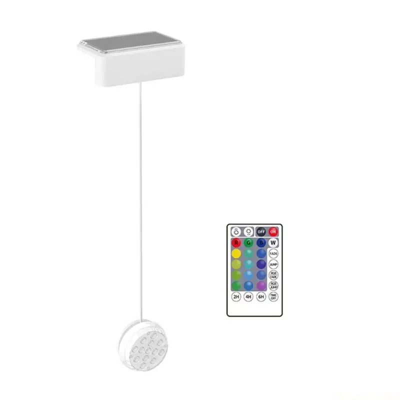 M5TC Solar Powered Pool Light With Remote Controls And Timers For Above Ground Inground Swimming Pond Fountains Waterproof